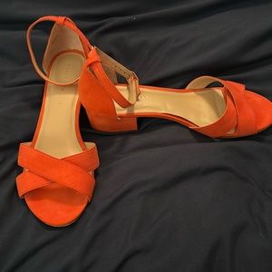 Coral ankle strap sandals